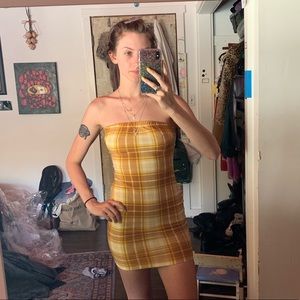 Plaid mini dress